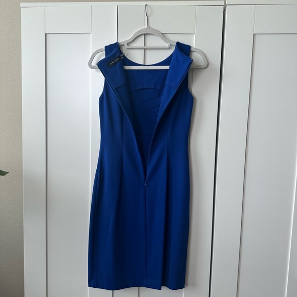 Ivanka Trump Blue Dress w/ Gold Detail - Size 2 - Picture 6 of 6